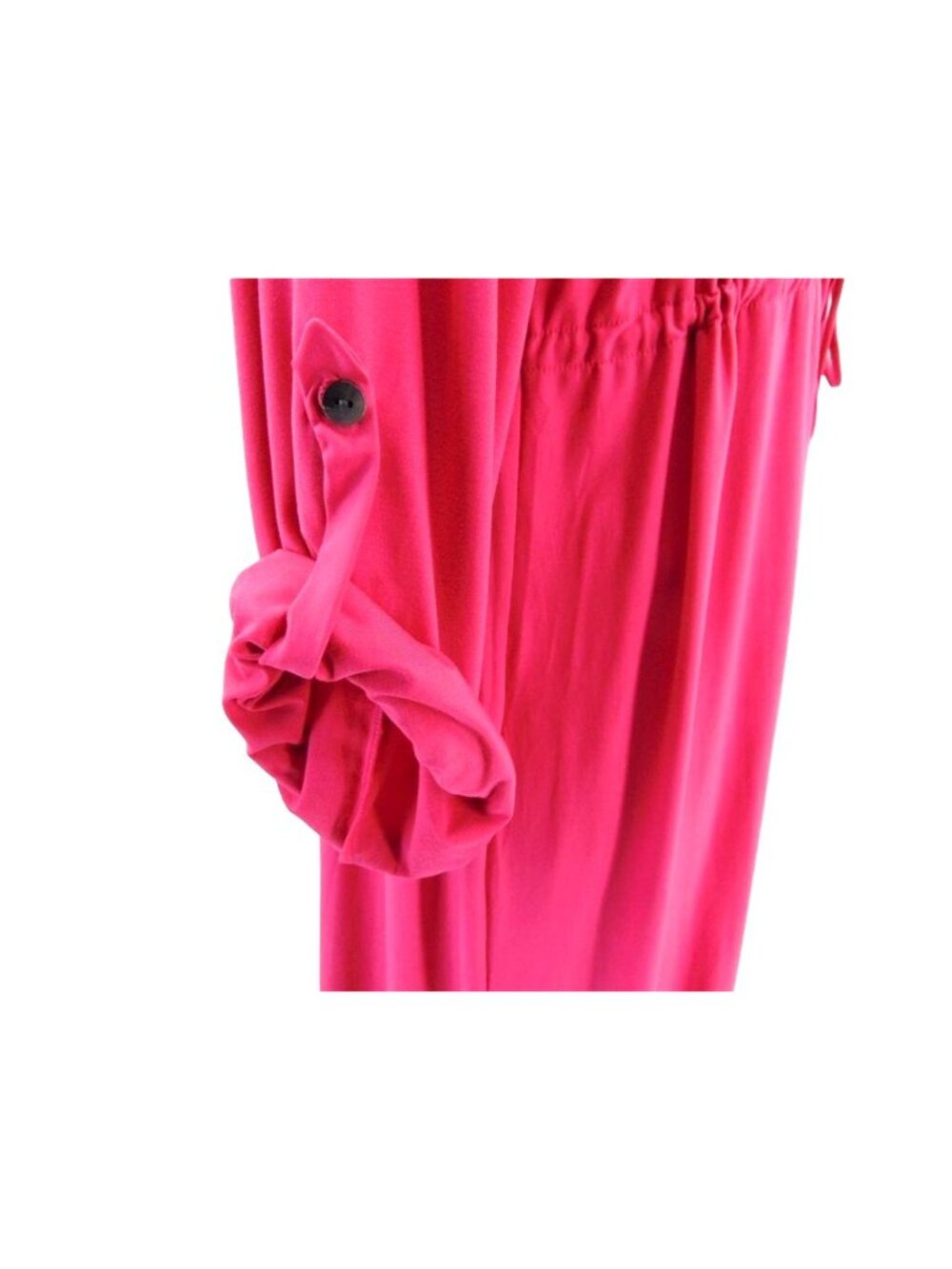 Soma Womans Pink Size L Long Sleeve V Neck  Dress Drawstring Waist Button Tab - Picture 5 of 14